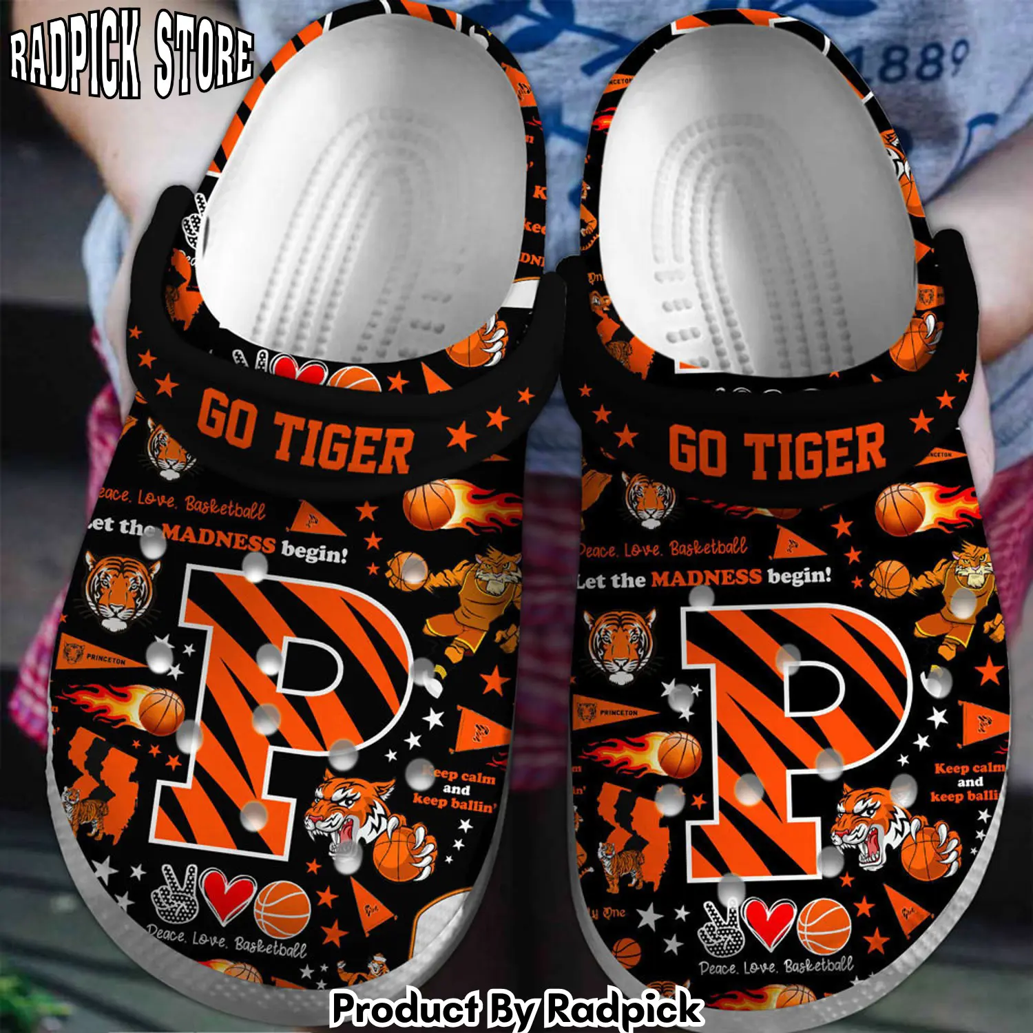 Radpick princeton tigers ncaa sport clogs shoes comfortable for men women min rp6521989